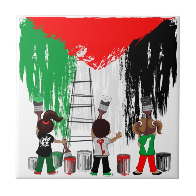 Children of Gaza Painting Palestine Flag  (Frente)