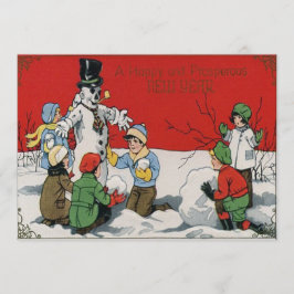Children Snowman Winter Snow