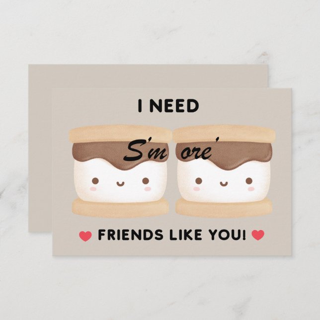 Children Valentine "S'more Friends Like You" (Frente/Verso)