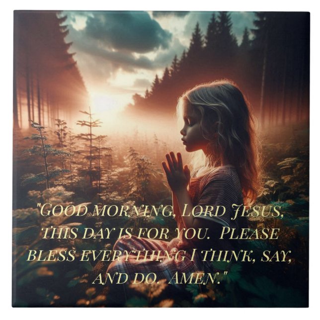 CHILD'S MORNING PRAYER TILE (Frente)