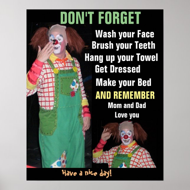 CHILD'S REMINDER LIST  poster (Frente)
