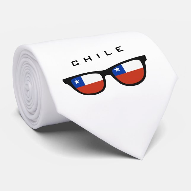 Chile Dobra texto personalizado e gravata de cores (Rolled)