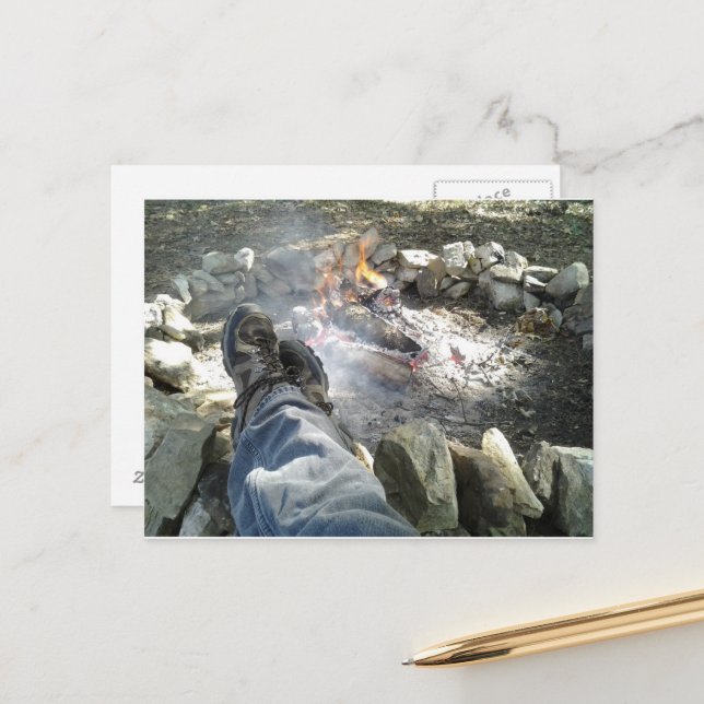 Chillin com os meus pés ao lado do cartão postal d (Frente/Verso In Situ)