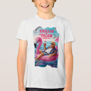 Chillin Como Um Felon Engraçado Shirt Summer Trum