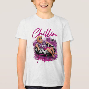 Chillin Como Um Felon Retro Verão Rosa Engraçado