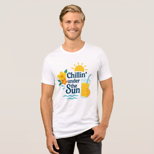 Chillin' Under the Sun – Summer Beach T-Shirt  (Frente Completa)