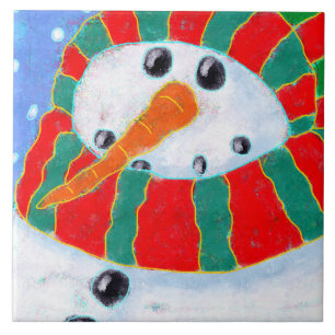 Chilly Snowman Abstrato Art