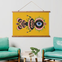 Chimera - Madeira De Pássaros De Peixe Tapeçaria