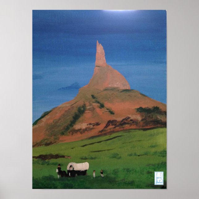 Chimney Rock Poster do Nebraska (Frente)