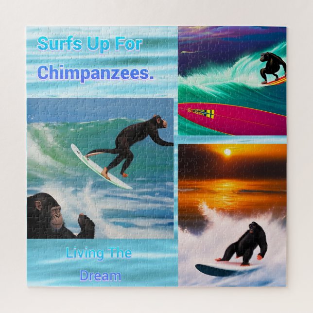 Chimpanzés Surfando, Quebra-Cabeça  (Vertical)
