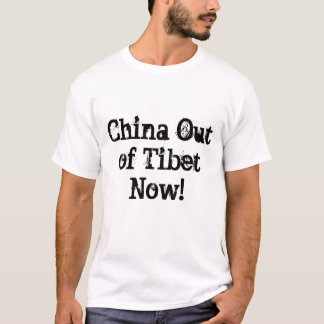 China fora de Tibet Tee agora a camisa
