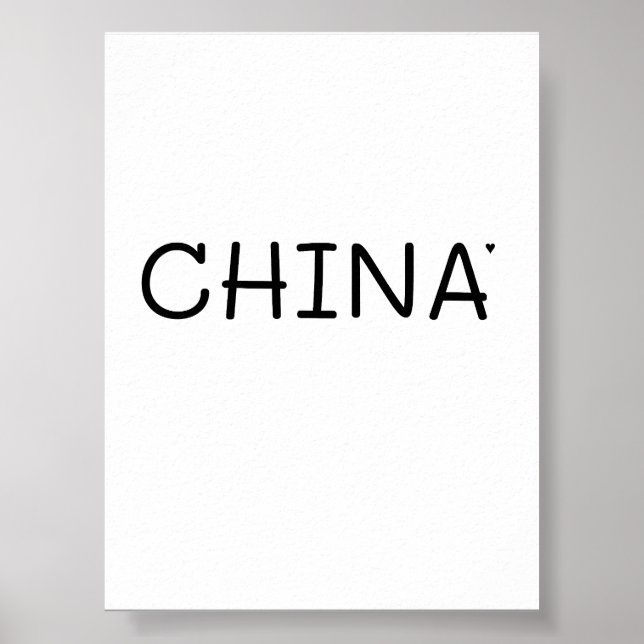 China - minimalistic typography poster (Frente)