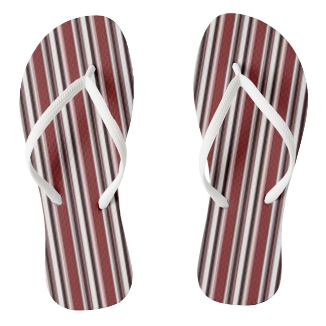 Chinelo Burgundy & Listra Branca (Pé da cama)