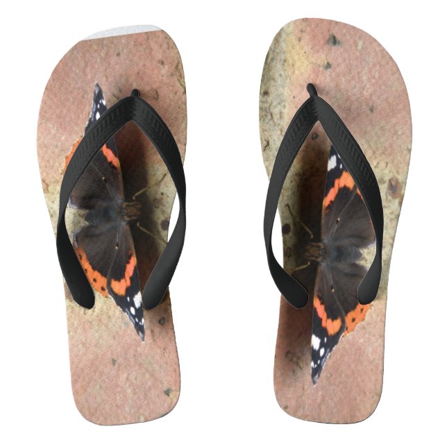 Chinelo de Borboleta Almirante Vermelho (Pé da cama)