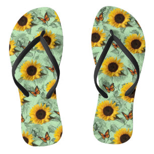Chinelo de Borracha Girassol Borboleta