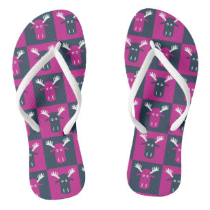 Chinelo de dedo Moose Head Pop Art