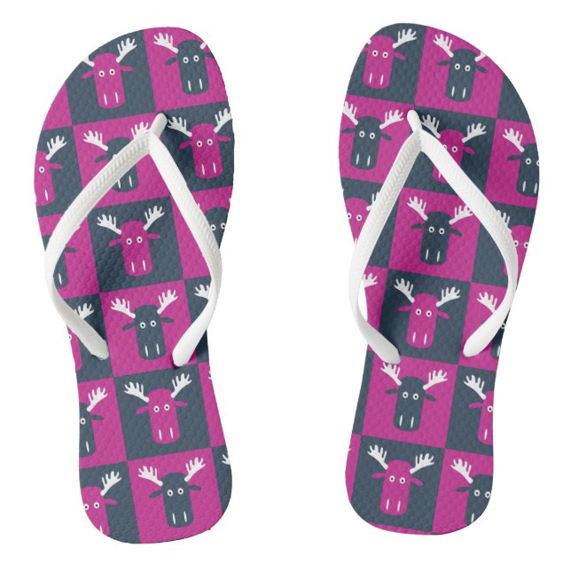 Chinelo de dedo Moose Head Pop Art (Pé da cama)