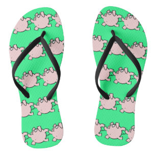 Chinelo Feminino Escolha Cor Porco Cartoon Diverti
