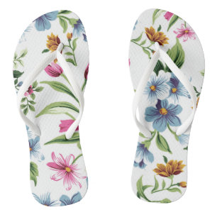 Chinelo feminino floral
