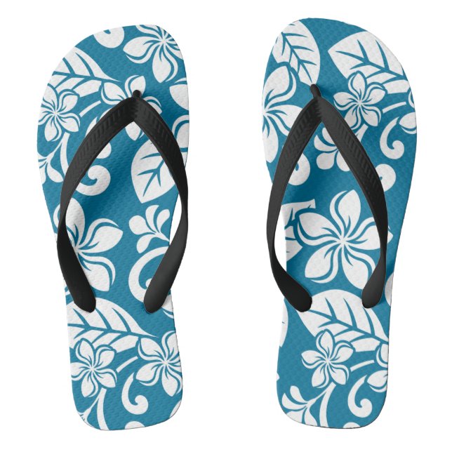 Chinelo ISLAND PLUMERIA (CARIBBEAN BLUE) (Pé da cama)