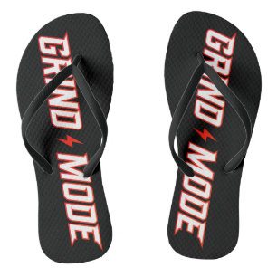 Chinelo Preto Motivacional Grind Mode Gym Hus