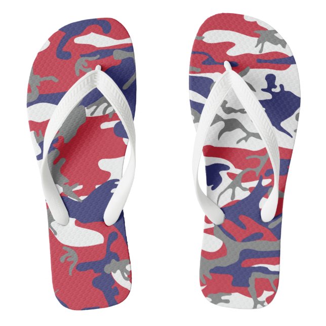 Chinelos 4th of July, Independence day, Camouflage Gray (Pé da cama)