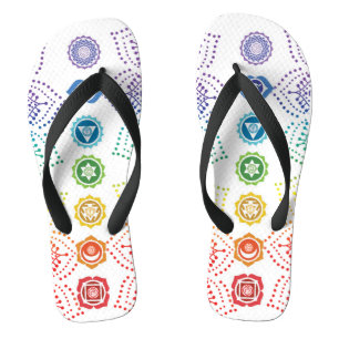 Chinelos 7 flip-flops de Chakra