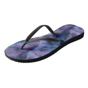 Chinelos Abstrato azul e roxo
