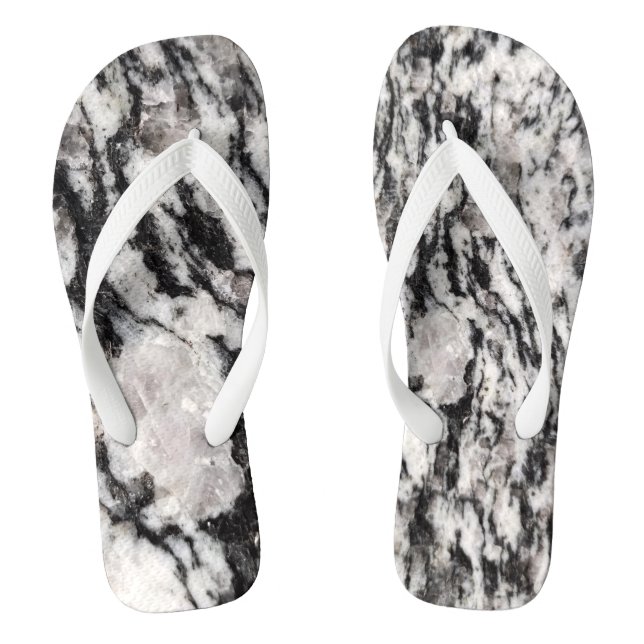 Chinelos Abstrato branco e preto Sneakers High-Top (Pé da cama)