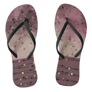 Chinelos Abstrato, castanho, rosa, castanho-rosa