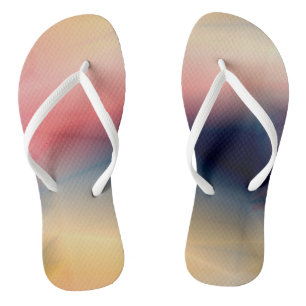 Chinelos Abstrato cor-de-rosa azul e amarelo