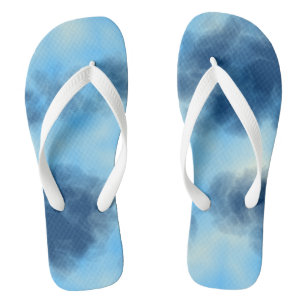 Chinelos Abstrato de Nuvem Azul