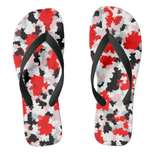 Chinelos Abstrato de padrão irregular Design branco preto v