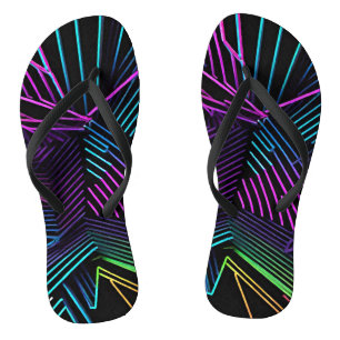 Chinelos Abstrato geométrico colorido