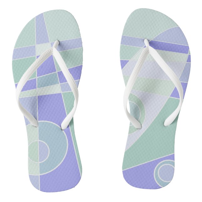 Chinelos Abstrato Surfing Pastel Purple Green (Pé da cama)