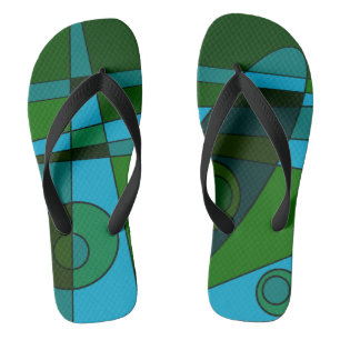 Chinelos Abstrato Surfing Turquoise Green Shade