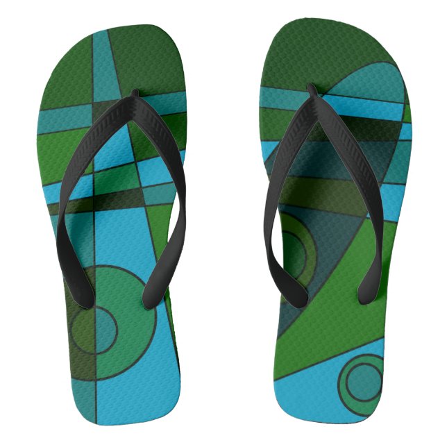 Chinelos Abstrato Surfing Turquoise Green Shade (Pé da cama)