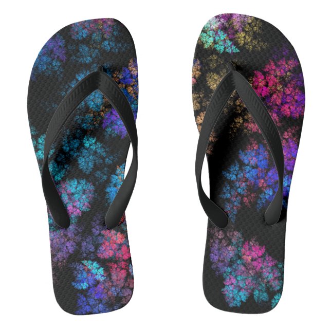 Chinelos Adornos delicados de folhas - fractal (Pé da cama)