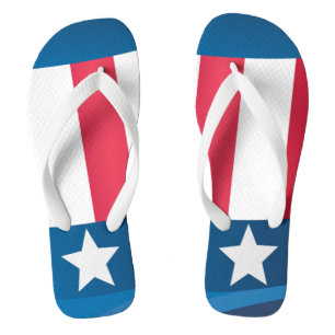 Chinelos Adultos, Amplos Strap/Bandeira Americana