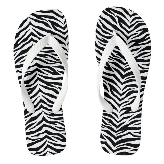 Chinelos Adultos - Chinelos de Impressão Zebra (Pé da cama)