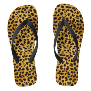 Chinelos Adultos com Alça Larga/Impressão de Leopa