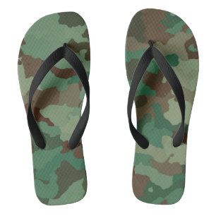 chinelos adultos com camuflagem militar