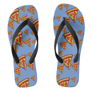 Chinelos Adultos com Design de Pizza Sexta-feira,