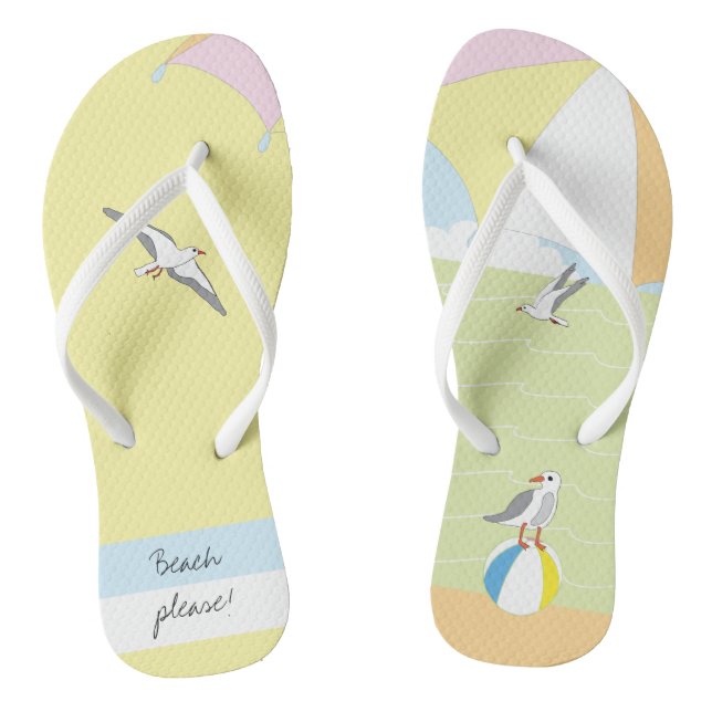 Chinelos Adultos Flip-Flops "Beach Please" (Pé da cama)