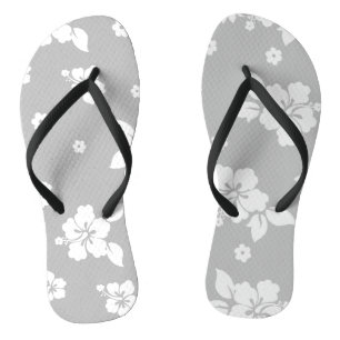Chinelos Aloha Cinza Clássica Havaiana Padrão Sem Costura