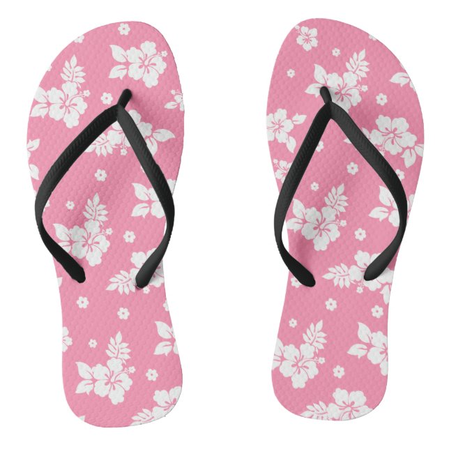 Chinelos Aloha Pink Clássico Havaiano - Padrão Invisível (Pé da cama)