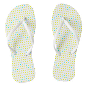 Chinelos Amarelo Aqua Chevron Pontos ZigueZague