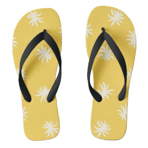 Chinelos Amarelo Floral Liquidificador Brilhante Tropical V