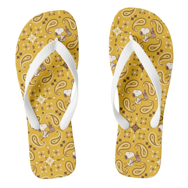 Chinelos Amendoins | Cowboy Snoopy Bandana (Pé da cama)