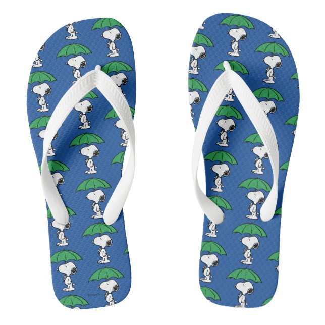 Chinelos Amendoins | Snoopy Green Umbrella (Pé da cama)